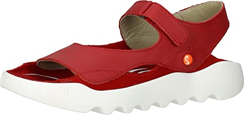 Softinos Damen WEAL712SOF Flat Sandal, Cherry RED, 36 EU von Softinos