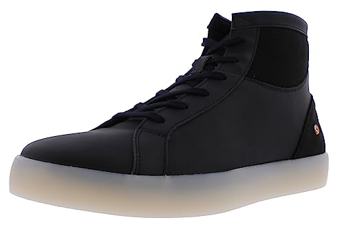 Softinos Herren Boots, Männer,Schnürstiefel,lose Einlage,uebergangsschuhe,schnürboots,Schwarz (Black W/Black VEGAN Suede),43 EU / 9 UK von Softinos