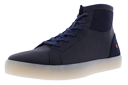 Softinos Herren Boots, Männer,Schnürstiefel,lose Einlage,uebergangsstiefel,uebergangsschuhe,schnürboots,Blau (Navy W/Navy VEGAN Suede),42 EU / 8 UK von Softinos