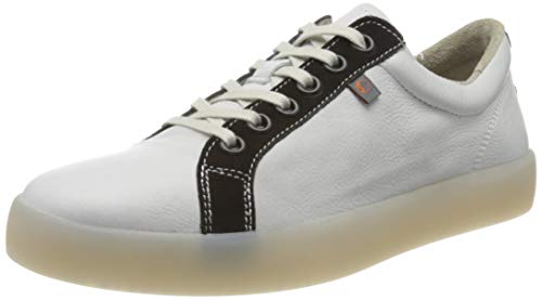 Softinos Herren REED595SOF Sneaker, Mehrfarbig (White/Black 002) von Softinos