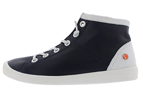 Softinos Damen Sneakers, Frauen,Low-Top Sneaker,lose Einlage,straßenschuhe,Strassenschuhe,Sportschuhe,Freizeitschuhe,Blau (Navy/White),37 EU / 4.5 UK von Softinos