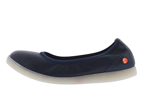 Softinos Damen Ballerina, Frauen,Klassische Ballerinas,lose Einlage,Slipper,Ballerina-Schuhe,Ballet-Flats,flach,Blau (Navy),37 EU / 4.5 UK von Softinos