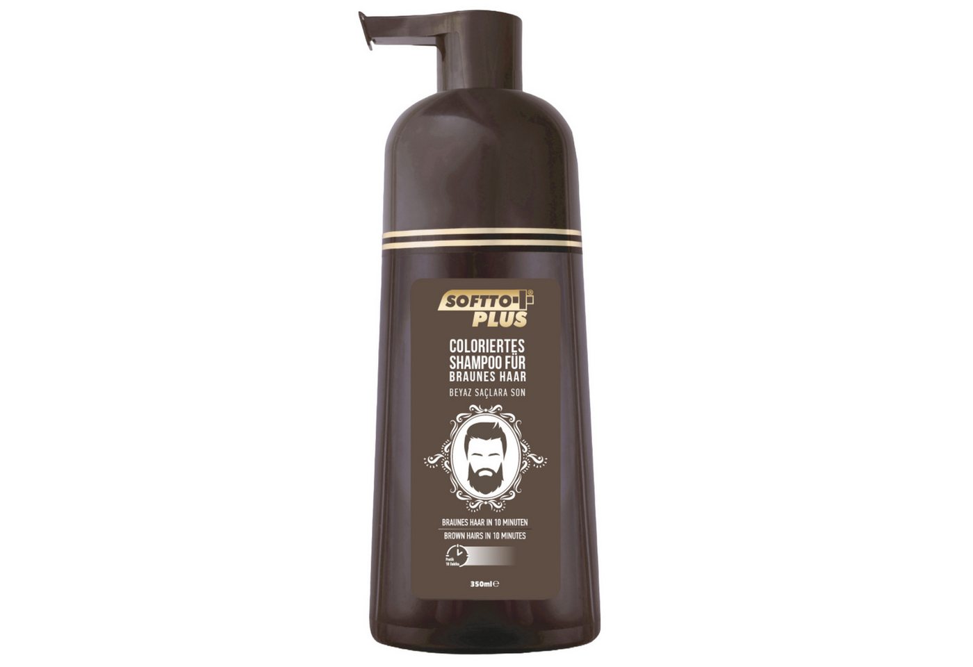 Softto Plus Haarshampoo Softto+Plus Brown Hair Shampoo, Abdeckung weißer&grauer Haare von Softto Plus