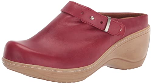 SoftWalk Damen Clogs, Dunkelrot, 42 EU Weit von Softwalk