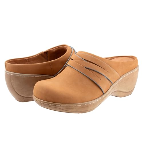 SoftWalk Damen Mackay Clog, Gepäck Nubuk, 7.5 Narrow SoftWalk Damen Mackay Clog, Gepäck Nubuk, 7.5 Narrow von Softwalk