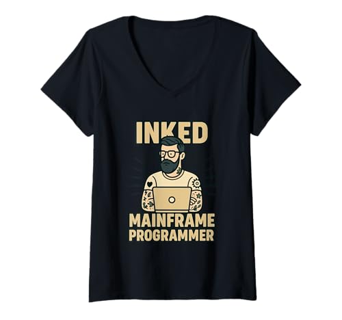 Damen Tätowierer Programmierer Programmierer Programmierung T-Shirt mit V-Ausschnitt Damen Tätowierer Programmierer Programmierer Programmierung T-Shirt mit V-Ausschnitt von Software Developer Tattooed Programmer Programming