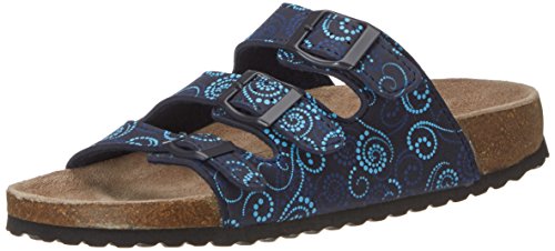 softwaves Damen 274 138 Pantoletten, Blau (Navy Multi), 37 EU von softwaves