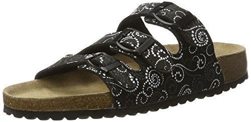 softwaves Damen 274 138 Pantoletten, Schwarz (Black Multi), 38 EU von softwaves