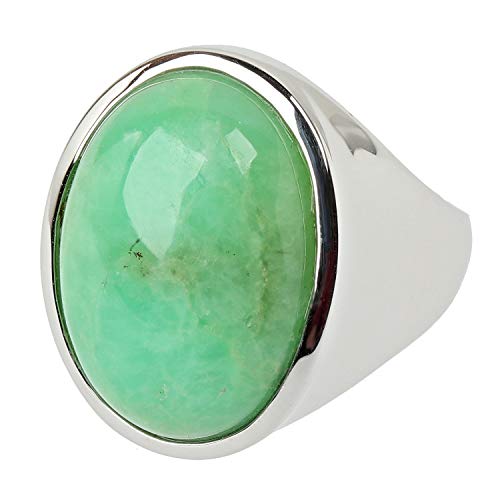 sogni d'oro Silberzeit Damen Ring aus 925 Silber mit Chrysopras 50 (15.9) von sogni d'oro