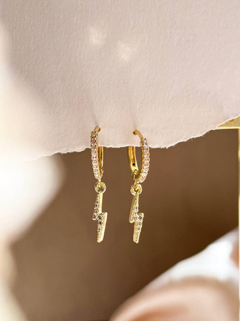 Donner Ohrhänger | Trendy Minimal Ohrringe Für Freundin| Geschenk Sie| Night Out Goldene Tropfen von SogoldnJewelry