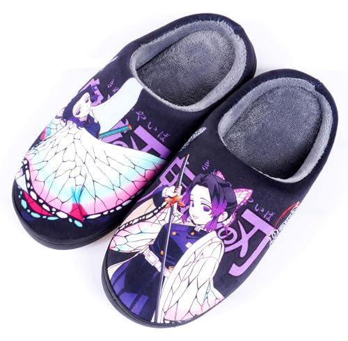 Sohaon Anime Hausschuhe Unisex Plüsch Pantoffeln rutschfest House Slippers Winter Warme Schlappen DS Shinobu,38-39 von Sohaon