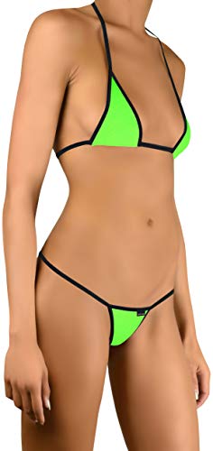 Sohimary 200 Damen Mini String Tanga Bikini XS S M 32 34 36 38 Grün von Sohimary