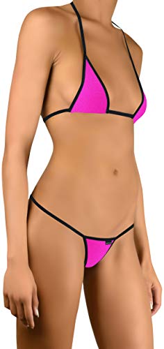 Sohimary 220 Damen Mini String Tanga Bikini XS S M 32 34 36 38 Rosa von Sohimary