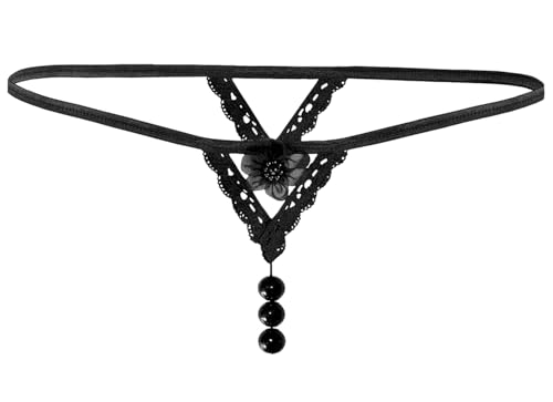 Sohimary 433 Damen Perlen Spitze String Tanga XS S M 32 34 36 38 Schwarz von Sohimary