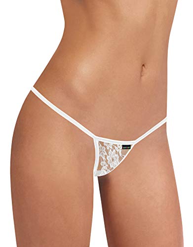 Sohimary 445 Damen Mini Spitze String Tanga XS S M 32 34 36 38 Weiß von Sohimary