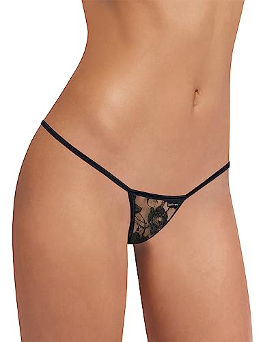 Sohimary 452 Damen Mini Spitze String Tanga XS S M 32 34 36 38 Schwarz von Sohimary