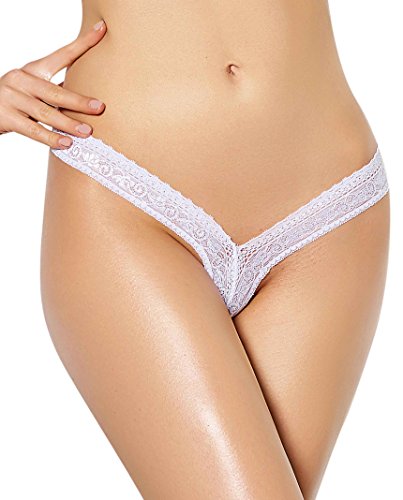 Sohimary 421 Damen Mini Spitze String Tanga XS S M 32 34 36 38 Weiß von Sohimary