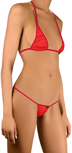 Sohimary 233 Damen Mini String Tanga Bikini XS S M 32 34 36 38 Rot von Sohimary