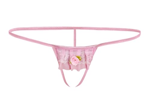 Sohimary 413 Damen Mini Offen Spitze String Tanga 32 34 36 38 XS S M Rosa von Sohimary