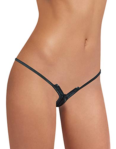 Sohimary 420 Damen Mini Reißverschluss String Tanga XS S M 32 34 36 38 Rot von Sohimary