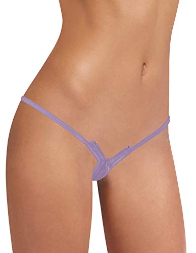 Sohimary 425 Damen Mini Reißverschluss String Tanga XS S M 32 34 36 38 Lila von Sohimary