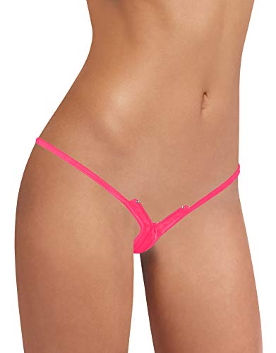 Sohimary 426 Damen Mini Reißverschluss String Tanga XS S M 32 34 36 38 Rosa von Sohimary