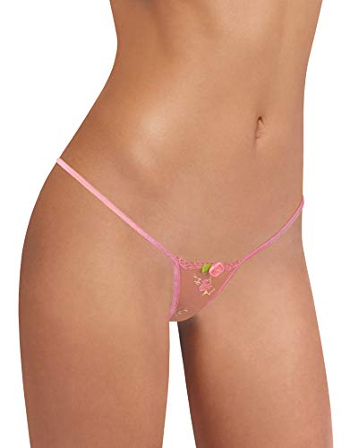 Sohimary 428 Damen Mini Spitze String Tanga XS S M 32 34 36 38 Rosa von Sohimary