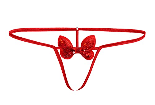 Sohimary 429 Damen Mini Offen Fliege String Tanga XS S M 32 34 36 38 Rot von Sohimary