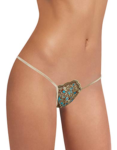 Sohimary 441 Damen Mini Spitze String Tanga XS S M 32 34 36 38 Gold von Sohimary