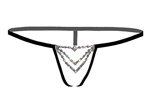 Sohimary 443 Damen Glitzer String Tanga XS S M 32 34 36 38 Schwarz von Sohimary