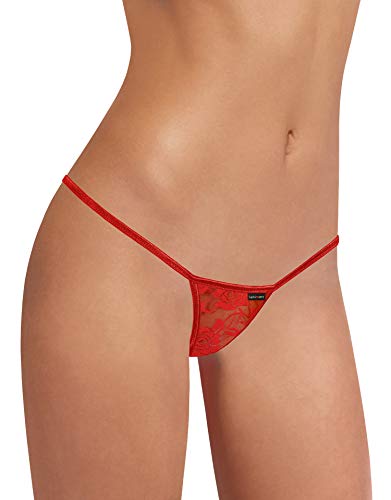 Sohimary 464 Damen Mini Spitze String Tanga XS S M 32 34 36 38 Rot von Sohimary