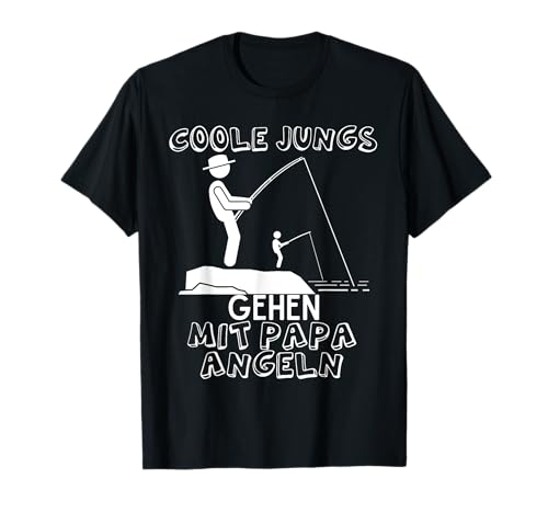 Coole Jungs gehen Angeln Angler Fischer Kinder Junge T-Shirt von Sohn & Papa Angler | Angeln ist cool