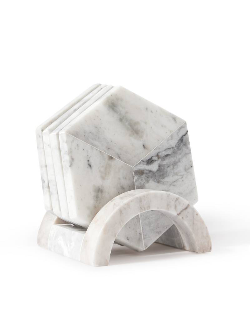 Soho Home - Clyde Set of Four Marble Coasters - Men - White von Soho Home