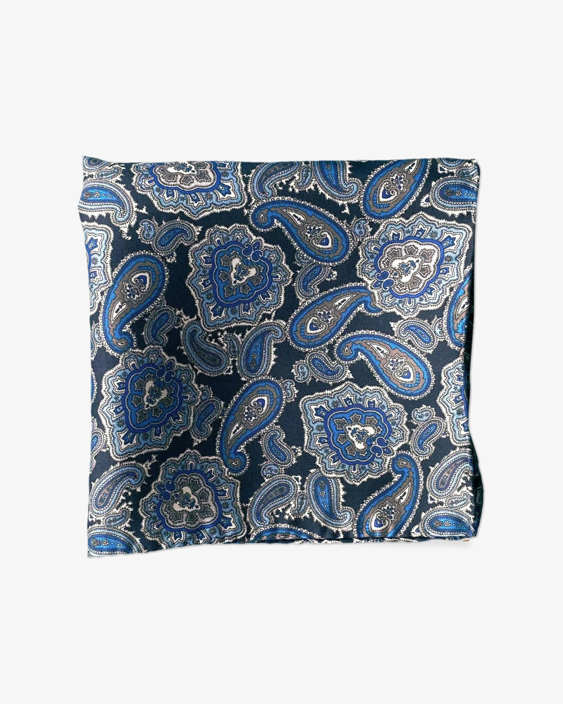 Herren Seide Paisley Einstecktuch - The Dezon von SohoScarvesStore