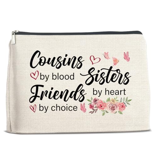 Soiceu Cousin Make-up-Tasche, Cousin Geschenke für Frauen Sie, Cousin Geburtstagsgeschenke, Cousins Kosmetiktasche Make-up-Tasche Geschenk für Geburtstag Weihnachten Abschluss, Polychrome, 10 x 7 von Soiceu