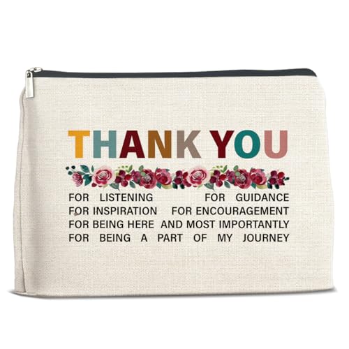 Thank You Gifts for Women Makeup Bag, Coworker Gift for Women, Appreciation Gifts for Teacher Coworker Boss Lady Leader Mentor Mom, Thank You Cosmetic Bag Makeup Pouch, Polychrome, 10 x 7 inches von Soiceu