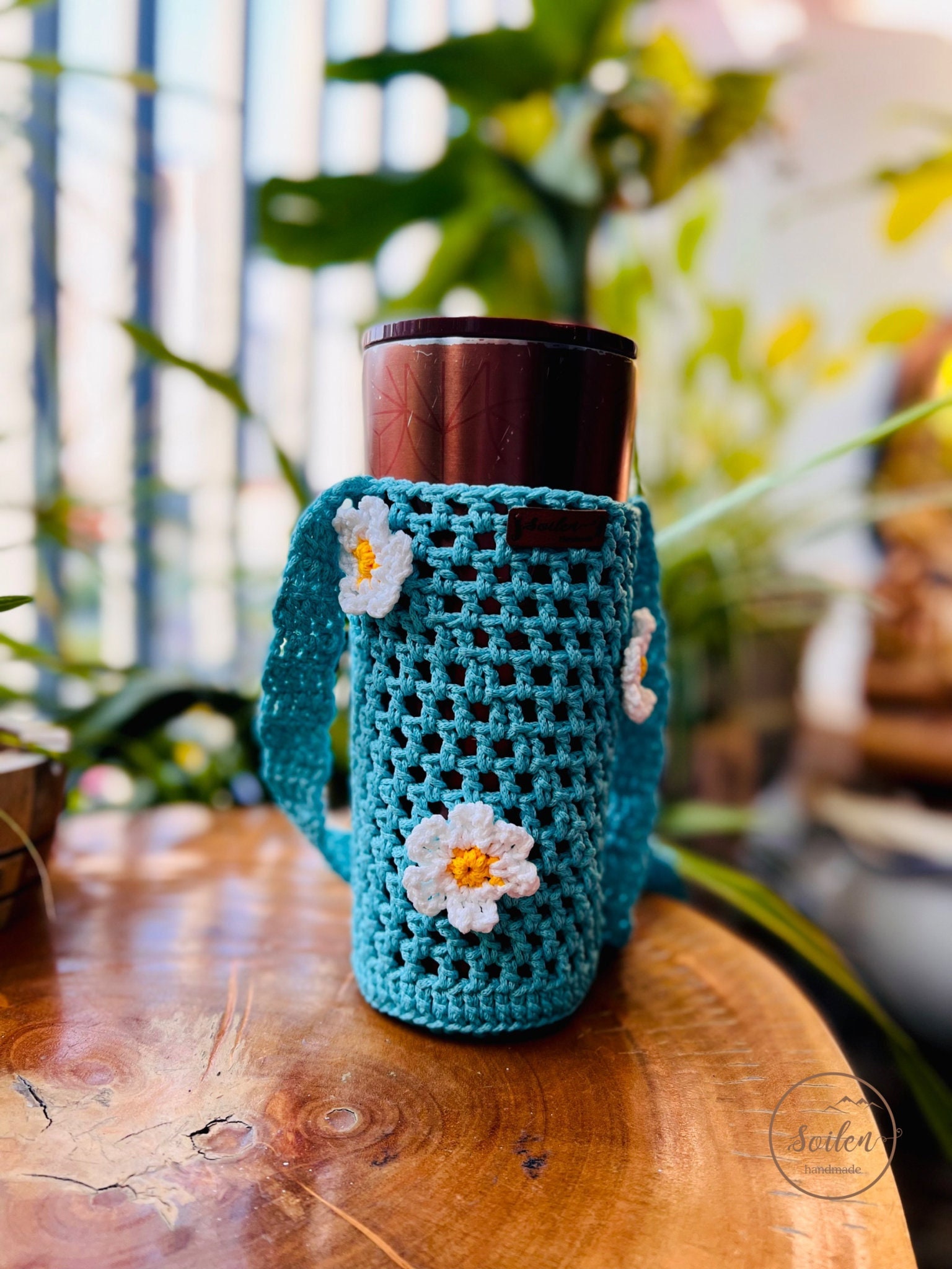 Crocheted Water Bottle Holders, Water Handmade, Crossbody, Cafe To Go, Coffee To Christmas Gifts, Practical von Soilencraft