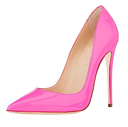 Soireelady Damen High Heels,Cute Stiletto Schuhe,Spitze Zehe Elegant Pumps Pink Große 45 von Soireelady