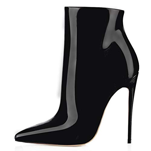 Soireelady Damen Winterstiefel Stiletto Zipper High Heels Short Shoe Ankle Boots | 12cm hohe Absätze | Spitzschuh Stiefel mit kurzem Schaft und Absätzen Soireelady Damen Winterstiefel Stiletto Zipper High Heels Short Shoe Ankle Boots | 12cm hohe Absätze | Spitzschuh Stiefel mit kurzem Schaft und Absätzen von Soireelady