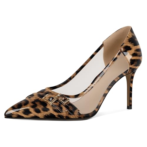 Soireelady Slingback High Heels Damen Mesh-Material Atmungsaktiv-Atmungsaktivität Elegant bei Events, im Büro, als Braut- oder Alltagsschuh 8.5cm Leopard EU43 Soireelady Slingback High Heels Damen Mesh-Material Atmungsaktiv-Atmungsaktivität Elegant bei Events, im Büro, als Braut- oder Alltagsschuh 8.5cm Leopard EU43 von Soireelady