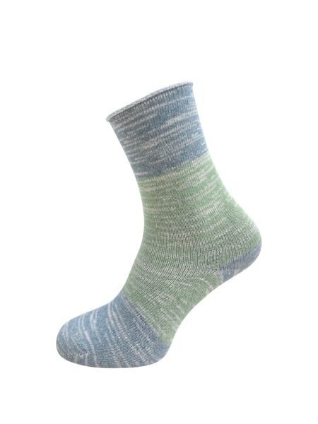 SOKKINN Wool Blockstripe „Lake“ – nachhaltige Bio-Socke mit Bio-Lammwolle von Sokkinn