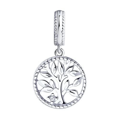 Kettenanhänger Charm 925 Sterling Silber Zirkon Anhänger Echtschmuck Halsschmuck bei Secretfoyou von Sokolov