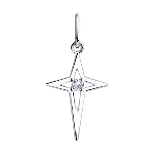 Kettenanhänger Charm 925 Sterling Silber Zirkon Anhänger Echtschmuck Halsschmuck bei Secretfoyou von Sokolov