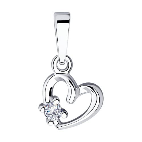 Silber Kettenanhä¤nger Anhänger für Kette Charm 925 Sterling Silber Zirkon Echtschmuck Halsschmuck bei Secretfoyou von Sokolov