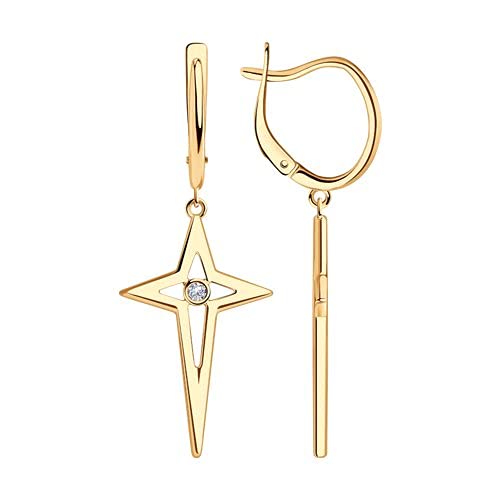 Silberohrringe Ohrringe 925 Silber vergoldet Rosegoldoptik mit Zirkonia Stein Markenschmuck bei Secretforyou von Sokolov