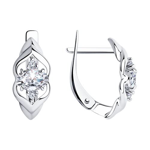 Ohrringe Creolen Sterling Silber Zirkon Ohrschmuck Damenschmuck Echtschmuck bei Secretforyou von Sokolov
