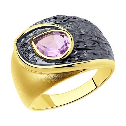Sokolov Ring 925 Silber Sterling Silver vergoldet Amethyst Markenschmuck Secretforyou 92011963 (18.5) von Sokolov