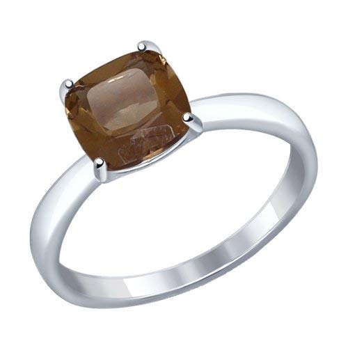 Sokolov Ring aus 925 Sterling Silber Silver mit Rauchtopas (Silber, 57 (18.1)) von Sokolov