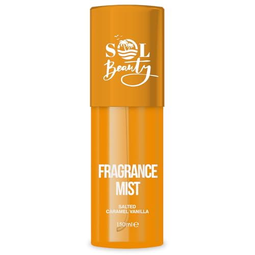 Sol Beauty Körperspray mit gesalzenem Karamell-Vanille-Duft, veganer Körpernebel hilft der Haut, hydratisiert und erfrischt zu bleiben, Ganzkörpernebel 150 ml von Sol Beauty