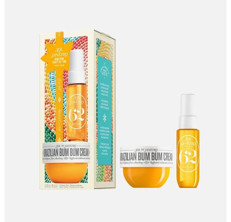 Sol de Janeiro Pflege-Geschenkset Sol de Janeiro Bum Bum Party of Two – Body Mist 30 ml & Cream 75 ml, 2-tlg., 2-teiliges Set: Body Mist 30 ml & Bum Bum Cream 75 ml von Sol de Janeiro